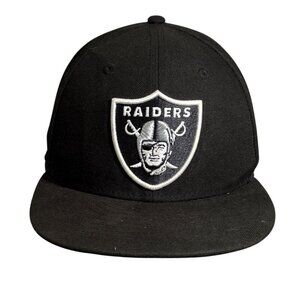 Las Vegas Raiders Hat 9Fifty Snapback New Era Black Embroidered Logos Cap